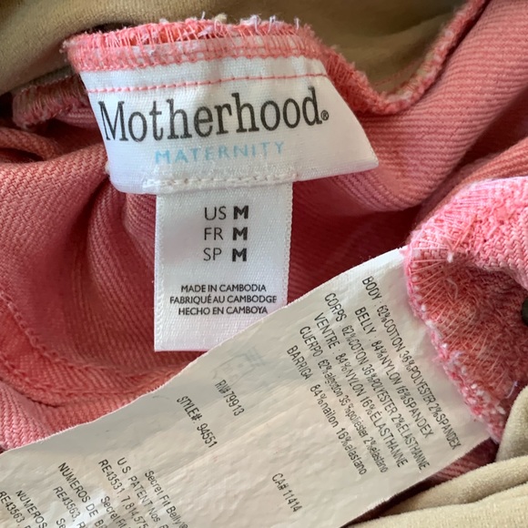 Motherhood Maternity Pink Crop Pants size Medium - Picture 6 of 6